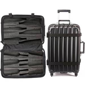 lot 16006 image: VinGardeValise Grande Wine Suitcase  12-Bottle Travel Luggage, TSA-Approved, Durable Hard Shell, Shockproof Foam, Secure Bottle Protection for Enthusiasts & Collectors - Black - Retail $370