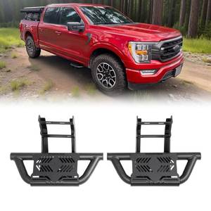 lot 16009 image: Trumgeta 2X EZ Side Steps Fit for 2015-2025 Ford F-150 F150 & 2017-2025 Ford F250 F350 Front Door Running Boards SuperCrew Cab, Super Cab, Regular Cab, Crew Cab. - Retail $119