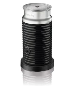 lot 16014 image: Nespresso Aeroccino 3 Milk Frother, Black, Steel - Retail $99