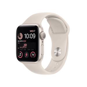 lot 16020 image: Apple Watch SE (2nd Gen) (GPS, 40mm) - Starlight Aluminum Case, 2 Bands and Charger. - Retail $159