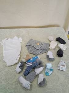 lot 8 image: Baby Clothing Set with Handmade Diaper Cover
