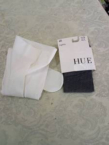 lot 23 image: HUE Womens White Tights ML