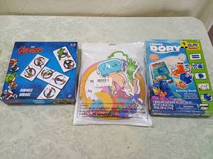 lot 69 image: Marvel Avengers Dominoes & Finding Dory Clay Activity Set Bundle