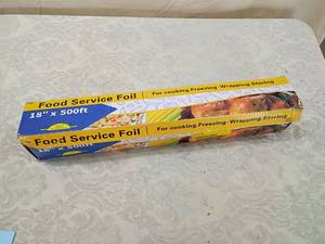 lot 80 image: Commercial Food Service Aluminum Foil Roll - 18 inch x 500 ft