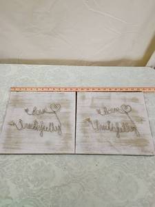 lot 81 image: Decorative Wire Love Wall Art