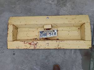 Kansas License Plate Display Box old tail gate heavy ,4ft