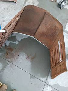 lot 105 image: 1940s Industrial Metal hood butterfly Panels