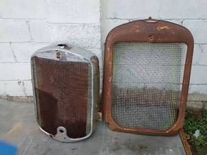 lot 107 image: 1930s Mack Truck Radiator Grilles and Shells 2 front ends old car parts collections