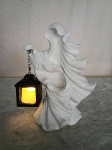 lot 118 image: Ghost Figurine with LED Lantern 9 inch