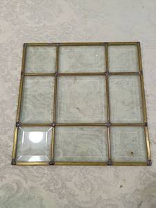 lot 122 image: Brass Framed 9-Panel Window Pane