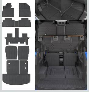 lot 15647 image: Rongtaod Floor Mats Compatible with 2020-2025 Kia Telluride 7 Seats Trunk Liner Cargo Liner Back Seat Cover Kick Mat 2024 Telluride Accessories (Floor MatsTrunk Mat2nd&3rd Row Backrest Mat) - Retail $179
