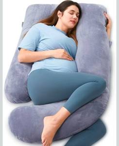 lot 15660 image: Momcozy Pregnancy Pillows for Sleeping, U Shaped Full Body Maternity Pillow with Removable Cover - Support for Back, Legs, Belly, HIPS for Pregnant Women, 57 Inch Pregnancy Pillow for Women, Grey - Retail $44
