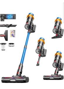 lot 15677 image: Cordless Vacuum Cleaner, 650W 55KPA 70Mins Vacuum Cleaners for Home, Self-Standing Cordless Stick Vacuum with Anti-Tangle, Lightweight Wireless Vacuum for Hardwood FloorCarpetPet Hair - Retail $149