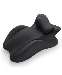 lot 15725 image: cjc Memory Foam Wedge Pillow for Petite Adults Prone Reading Pillow with Removable Cover for Teens, Multi-Position Support for Sleeping, Bed Sitting, Leg Elevation & Back Support (Black) - Retail $48