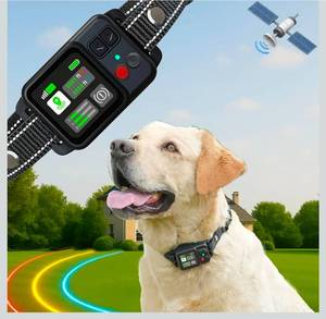 lot 15729 image: GPS Wireless Electric Dog Fence �� Circular Wireless Dog Fence System for Dogs with Early Warning Beep & Auto-Protection, Quick-Charge Collar - Retail $139
