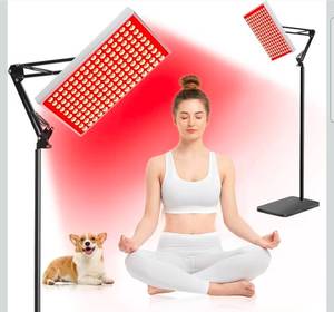 lot 15746 image: Red Light Therapy for Body & Face  150 Dual-Wavelength LEDs (660nm Red & 850nm Infrared) Lamp with Adjustable Stand  Full Body Skin Rejuvenation, Muscle Relaxation & Home Pain Relief - Retail $59