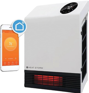 lot 15758 image: Heat Storm HS-1000-WX-WIFI Infrared Wi-Fi Heater, 1000 Watt - Retail $119