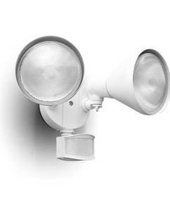 lot 15807 image: LUTEC 1800LM LED Motion Sensor Light Outdoor, Dual-Head Security Light, 3000K, Waterproof Exterior Flood Light for Patio, Garden, Yard, White (2 Bulbs Included) - Retail $64