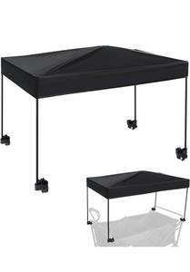 lot 15850 image: Wagon Canopy Cover Garden Push Awning Portable Outdoor Stroller Accessories Awning for Garden Wagon,Shopping,Camping (Suitable for Folded,Gathering Folded Wagon) 17.3  30 inches - Retail $31