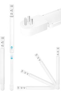 lot 15876 image: Eletrical Outlet Extender Stick 22-34 Vertical Power Socket Expander with 2 AC Outlets, USB-A,USB-C Ports,180° Rotating Wall Outlet Extender for Hard-to-Reach Extension Cord Extender Behind Sofa - Retail $49