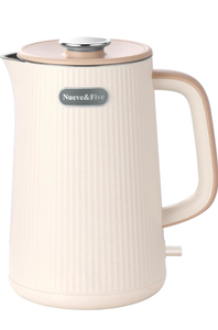 lot 15899 image: Nueve&Five 1.7L (57oz) Large Electric Kettle Perfect for 7Cups of Tea and Coffee,2 quarts Double Wall Big Electric Tea Kettle,Auto Shut Off,1200W Hot Water Kettle Electric -Cream White - Retail $0