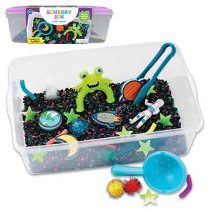lot 8859 image: Creativity for Kids Sensory Bin Outer Space - Child Craft Activity for Boys and Girls (Ages 3)