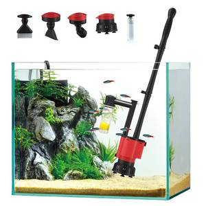 lot 8860 image: Rechale Electric Aquarium Gravel Cleaner Vacuum, Removable Water Changer, Automatic Changer with Multi-Function Nozzles