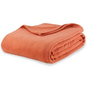 lot 8867 image: Berkshire Blanket Microfleece Twin Size Bed Blanket Amberglow Orange, Lightweight Soft Breathable Plush Micro Fleece Blanket for Bed Couch Sofa, 60x92 Inches
