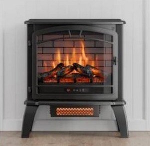 lot 8836 image: Style Selections 25.8-in W 5100 -BTU Matte Black Metal Flat wall Infrared quartz Electric Stove