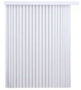 lot 8839 image: Project Source Light filtering vertical 3.5-in Slat Width 78-in x 84-in Cordless White Vinyl Light