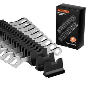 lot 8919 image: 40PCS Modular Wrench Organizer Wrench Holder - Wrench Tool Organizers for Tool Drawer Storage, Wrench Storage Set with Metric & SAE Label, Wrench Rack Tool Gift for Professional Mechanics Men, Black
