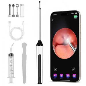 lot 8934 image: B.urHero Tonsil Stone Removal Kit with Camera - Visual Tonsil Stone Remover Tool Connect with WiFi - Led Light Tonsillolith Removal Tool with 3 Head Attachments White