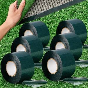 lot 8961 image: Gersoniel 6 Rolls 2 in x 16.5 ft Double Sided Turf Tape Artificial Grass Tape Self Adhesive Grass Rug Tape Artificial Turf Tape for Lawn Garden Carpet Connecting Outdoor Carpet