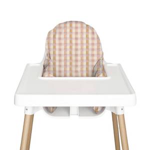 lot 8979 image: Nibble and Rest IKEA Highchair Cushion Cover for Inflatable Cushion, Compatible for IKEA Antilop Highchair Accessories, Stain-Proof&Wipeable Cover(Cushion NOT Included) (Pastelchecks)