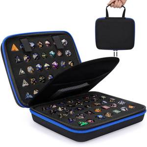 lot 8988 image: Aoriher 1 Pcs Dice Case with Removable Slotted Tray for Storage Game Storage Case Dice Holder Holds up to 7010 Sets (Blue)