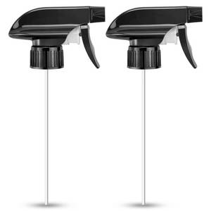 lot 9734 image: Wedama Spray Nozzle for 8 oz and 16 oz Glass Spray Bottles, Black Trigger Sprayers Replacement with Mist Stream Sprayer Adjustable Spray Bottle Nozzles - 2Pack