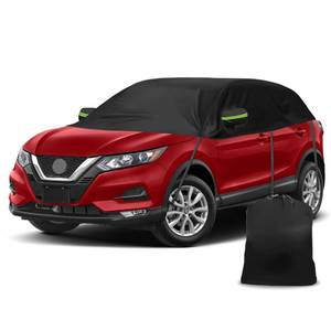 lot 9741 image: LHCDQSKCW Half Car Cover Compatible with Nissan Rogue 2008-2025, All Weather Protection with Side Mirror Cover, Top Roof Protector for Snow Ice Hail Rain Sun Protection