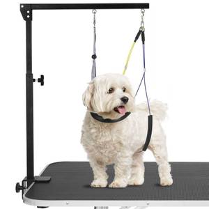 lot 9773 image: Adjustable Dog Grooming Arms with Anti-Slip Powerful Metal Clamp,Portable Pet Grooming Arm for Table with 1 Loop Noose & Two No Sit Haunch Holder,Grooming Restraint for Small Medium DogsCats at Home