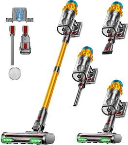 lot 9777 image: Cordless Vacuum Cleaner, 600W50KPA, 70 Mins Runtime Self-Standing Stick Vacuum, Vacuum Cleaners for Home with Anti-Tangle Brush, Smart Display, 1.8L Cup Vacuum for Pet HairCarpetFloor (Blue)