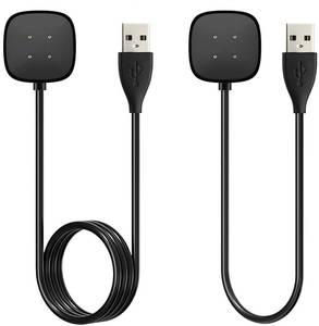 lot 9786 image: 2-Pack Charger Cable Compatible with Smart Watch Fitbit Sense Versa 3, Replacement USB Charging Cradle Dock Stand Cable (3.3 ft1.0ft)