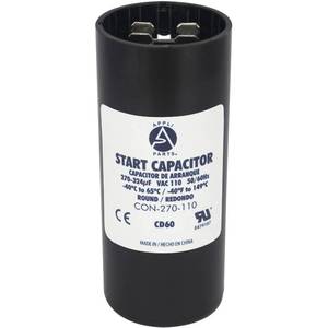 lot 9805 image: Appli Parts Motor Start Capacitor 270-324 Mfd (microfarads) uF 110-125 VAC Universal fit for Electric Motor Applications 1-716 in Wide 3-38 in Height CON-270-110