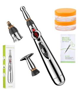 lot 9815 image: UYGHHK 3-in-1 Massage Acupuncture Pen, Electronic Pain Relief Therapy, Meridian Energy Massager Pen Self Massage Tools Muscle Healing with Massaging Gel