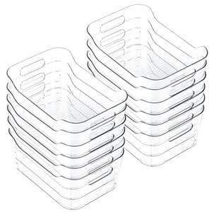 lot 9832 image: CiWiVOKi 12 Pack Clear Plastic Storage Bins, Acrylic Organizer and Containers with Handle for Pantry, Cabinet, Closet, Refrigerator, Freezer, Bathroom, Kitchen Under Sink Storage