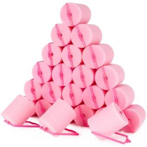 lot 9837 image: MAQIHAN 24PCS Foam Hair Rollers - 1.89 Inch Large Sponge Rollers for Heatless Hair Curler for ShortLong Hair Sleep rolos para cabello Jumbo Sponge Curlers Soft Sleeping Thin Curl Overnight rulos