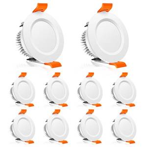 lot 9843 image: 2 Inch LED Downlight, 3W Recessed Lighting Dimmable Ceiling Light Kit, 3000K Warm White, CRI80 LED Can Lights with Driver(35W Halogen Equivalent), 10 Pack