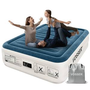 lot 9850 image: VOSSER Queen Air Mattress with Built-in Pump,Fast & Easy InflationDeflation Inflatable Mattress, Foldable Blow Up Mattress with Storage Bag, Inflatable Bed for Home, Camping & Guests