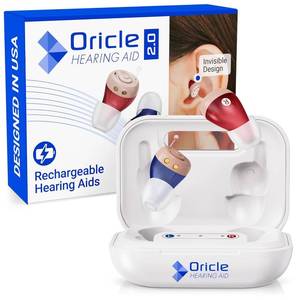 lot 9871 image: Oricle Standard 2.0 Hearing Aids for Seniors - Oricle Hearing Aids for Adults with Advanced Noise Cancellation - Easy Volume Control with Portable Charging Case