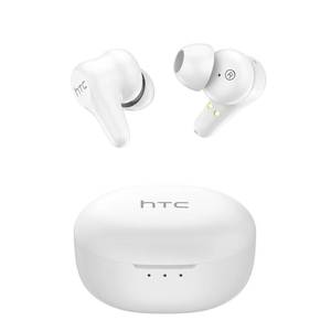 lot 9877 image: HTC True Wireless Earbuds Plus Active Noise Cancellation, in Ear Headphone Bluetooth 5.3 with USB C Charging Case, 4 Mics ENC Clear Calls, Deep Bass Stereo Sound, IPX5 Waterproof for iOS and Android