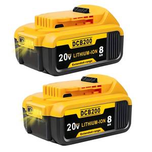 lot 9889 image: Akkopower Replacement for Dewalt 20V Max Battery 8.0Ah Lithium Batteries Compatible with Dewalt Battery DCB208 DCB200 DCB206 DCB205 DCB204 Cordless Power Tools 2 Pack