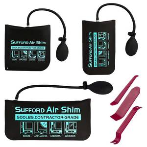 lot 9940 image: Dinana Air Wedge Bag, 3 Pack Commercial Grade Air Wedge Bag Pump Professional Leveling Kit & Alignment Tool for Cabinet, Appliance, Furniture, Inflatable Lifting Air Wedge Pump Bag, 300 LB Rating